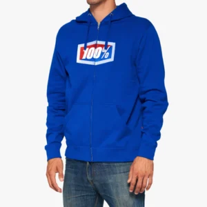 MOLETOM OFFICIAL ZIP AZUL