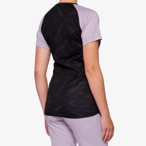 CAMISA FEMININA AIRMATIC LE MANGA CURTA - BLACK/LAVANDER