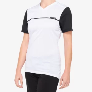 CAMISA FEMININA RIDECAMP MANGA CURTA - WHITE/BLACK