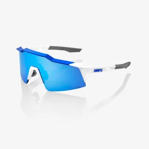 ÓCULOS SPEEDCRAFT® SL - MATTE WHITE/METALLIC BLUE - HiPER BLUE MULTLAYER MIRROR LENS