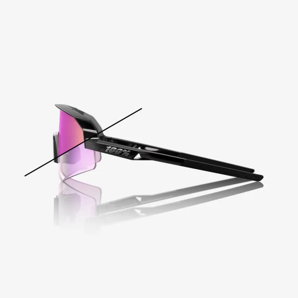 ÓCULOS SLENDALE SL® GLOSS BLACK - PHOTOCHROMIC PURPLE MIRROR - Imagem 3